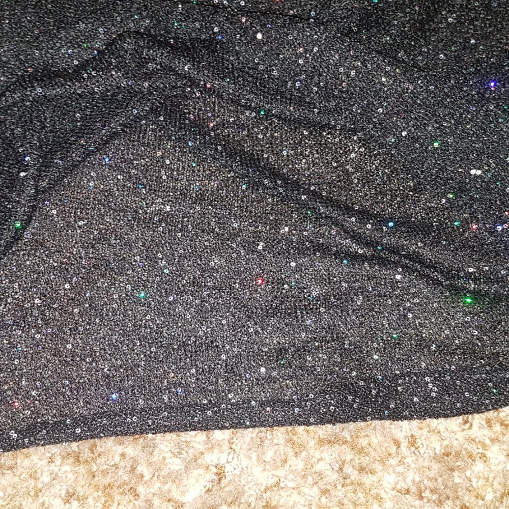 Zara Knit Holographic Sequin Long Sleeve Top - Picture 3 of 8